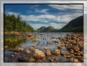 Kamienie, Góry, Stany Zjednoczone, Bubble Mountains, Park Narodowy Acadia, Jezioro Jordan Pond, Stan Maine