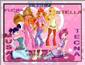 Bloom, Musa, Winx, Tecna, Flora, Stella