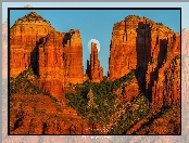 Stany Zjednoczone, Skały, Cathedral Rock, Arizona, Księżyc