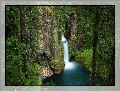 Las, Oregon Stany Zjednoczone, Wodospad Toketee, Park Narodowy Jeziora Kraterowego