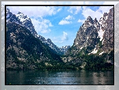 Jenny Lake, Góry, USA, Moose, Wyoming, Park, Jezioro