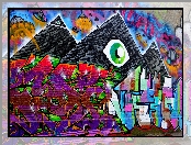 Graffiti, Mur, Piramidy