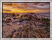 Plaża, Muizenberg, Kapsztad, Skały, Republika Południowej Afryki