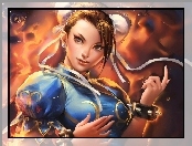 Ogień, Kobieta, Chun-Li, Street Fighter, Twarz