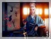 Wiśni, Kobieta, Japonka, Kimono, Kwiat